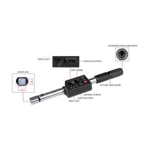 Insize 60 - 300 Nm Interchangeable Head Digital "Click" Torque Wrench (WIFI LAN), IST-35W300