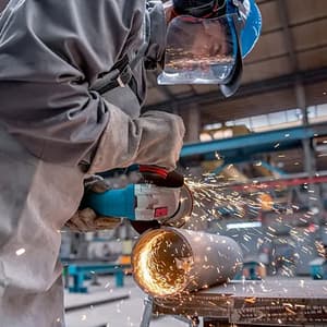 Bosch 125mm / 5 inch 1200W Professional Angle Grinder with Protective Guard, GWS 12-125 P