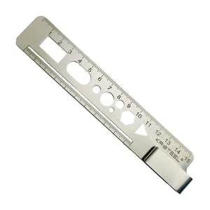 Kristeel 150 mm / 6 inch Clip Rule With Geometric Shapes, CRGS 06