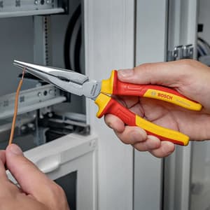 Bosch 8 inch / 200 mm VDE Straight Long Nose Plier, 1 600 A02 NE3