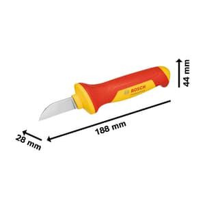 Bosch 188 mm VDE Cable Knife with Straight Blade, 1 600 A02 NF5
