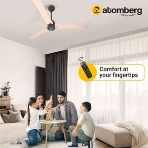 Atomberg Renesa+ 1200 mm Energy Efficient Dust Resistant Ceiling Fan With BLDC Motor & Remote (Natural Oakwood)