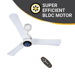 Atomberg Renesa+ 900 mm Energy Efficient Dust Resistant Ceiling Fan With BLDC Motor & Remote (Pearl White)