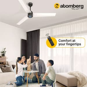 Atomberg Renesa 1200 mm Energy Efficient Ceiling Fan With BLDC Motor & Remote (White & Black)
