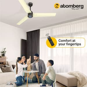Atomberg Renesa 1200 mm Energy Efficient Ceiling Fan With BLDC Motor & Remote (Ivory & Black)