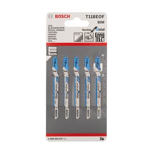 Bosch 83 mm Jigsaw Blades Flexible for Metal (T 118 EOF), 2 608 634 237