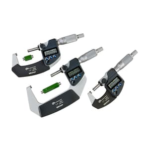 Mitutoyo 3 inch / 76.2 mm Digital Micrometer Set (Pack of 3 Pcs), 293-960-30