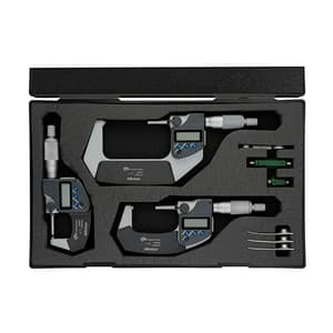 Mitutoyo 3 inch / 76.2 mm Digital Micrometer Set (Pack of 3 Pcs), 293-960-30