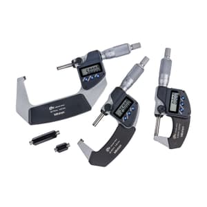 Mitutoyo 0 - 75 mm Digital Micrometer Set (Pack of 3 Pcs), 293-962-30