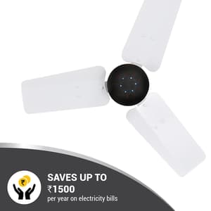 Atomberg Renesa 600 mm Energy Efficient Ceiling Fan With BLDC Motor & Remote (White & Black)