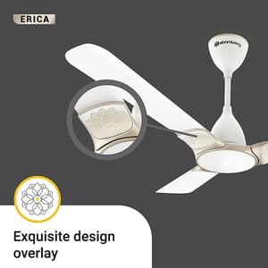 Atomberg Erica 1200 mm Regular Ceiling Fans With BLDC Motor & Remote (White)