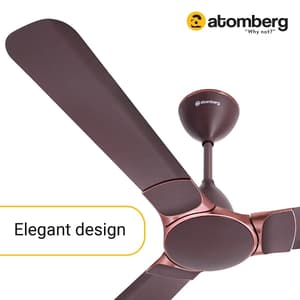 Atomberg Erica 1200 mm Regular Ceiling Fans With BLDC Motor & Remote (Brown)