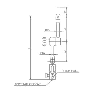 Ultra 175 mm Arm Length Centricator With Fine Adjustment & Dovetail Groove, UL 50419