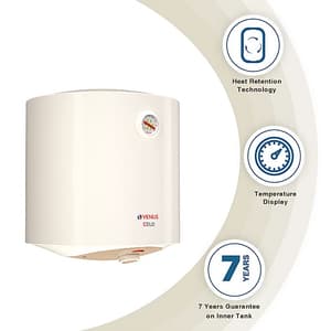 Venus Celo 35 Ltr / 2 kW Vertical Storage Water Heater (Geyser), 35CV