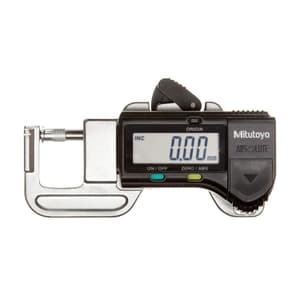 Mitutoyo 12.7 mm / 0.5 inch Digital ABS AOS Thickness Gauge (Quick Mini), 700-118-30