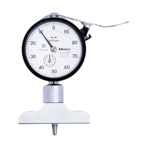 Mitutoyo 0 - 200 mm Dial Depth Gauge with Ball Point Contact Element (63.5 mm Base), 7211A