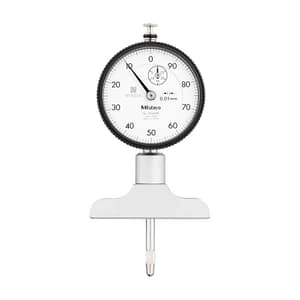 Mitutoyo 0 - 210 mm Dial Depth Gauge with Ball Point Contact Element (63.5 mm Base), 7213A