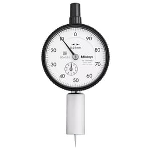Mitutoyo 0 - 10 mm Dial Depth Gauge with Needle Contact Element (Round Base), 7222A