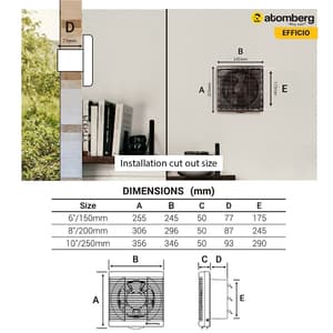 Atomberg Efficio 200 mm Energy Saving Exhaust Fan With BLDC Motor (Brown)