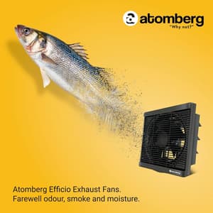 Atomberg Efficio 250 mm Energy Saving Exhaust Fan With BLDC Motor (Black)
