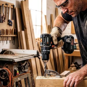 Groz 13 mm / 20V Li-ion Brushless Cordless Impact Drill Driver with 2 Batteries & Charger (Keyless Chuck), BID/13/20-2/L2/EU