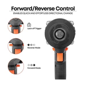 Groz 1000 Nm / 20V Li-ion Brushless Cordless Impact Wrench with 2 Batteries & Charger, BIW/1-2/1000/20-8/L2/EU