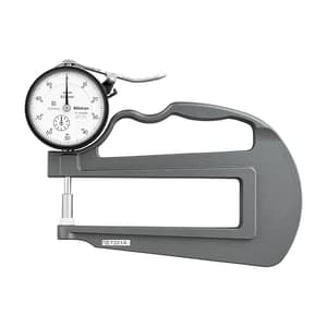 Mitutoyo 0 - 10 mm Dial Indicator Deep Throat Type Thickness Gauge (Ceramic Contact Elements), 7321A