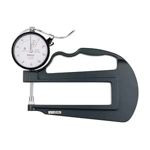 Mitutoyo 0 - 20 mm Dial Indicator Deep Throat Type Thickness Gauge (Ceramic Contact Elements), 7323A
