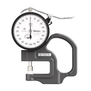 Mitutoyo 0 - 1 mm Standard Dial Indicator Thickness Gauge (Ceramic Contact Elements), 7327A