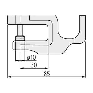 Mitutoyo 0 - 1 mm Standard Dial Indicator Thickness Gauge (Ceramic Contact Elements), 7327A