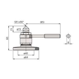 Mitutoyo 60 - 75 mm Micro Jack with Adjustable Handle, 7850