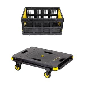 Stanley 137 Kg Load Capacity Utility Platform Dolly with Folding Utility Basket (Combi Pack), SXWT-PC531B-SP
