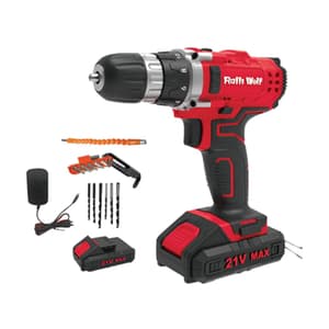 Ralli Wolf 21V / 15 mm Cordless Drill Driver with 2 Pcs Batteries, RCD21V