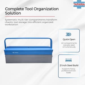 Taparia 3 Compartments Cantilever Tool Box, CTB 2103