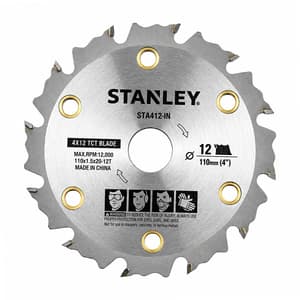 Stanley 4 inch / 110 mm TCT Saw Blade For Wood (12 Teeth), STA412-IN