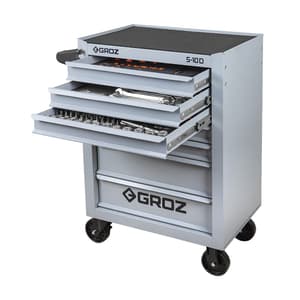 Groz 84 Pcs Automotive Tool Kit with 7 Drawer Trolley (S10D Series), RTC-10D27-84