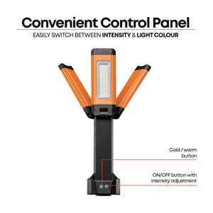 Groz 2000 Lumens Cordless Triple Head Site lamp, LED-685