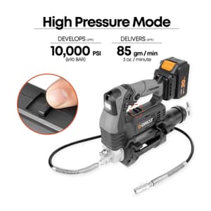 Groz 10000 PSI / 20V Li-ion Battery Powered Grease Gun, BGG/20-4/L1/EU