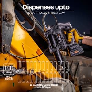 Groz 10000 PSI / 20V Li-ion Battery Powered Grease Gun, BGG/20-4/L1/EU