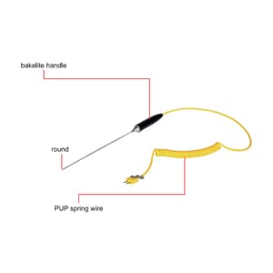 Insize -40°C ~ 600°C K-type Handheld PUP spring wire Armored Thermocouple (Round Sensor), 0709-HAK02