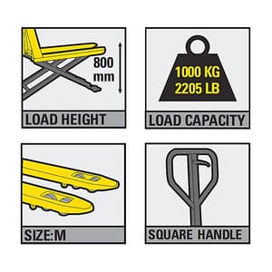 Stanley 1000 Kg Load Capacity Scissor Pallet Truck, SXWTI-CPT-SCIS10