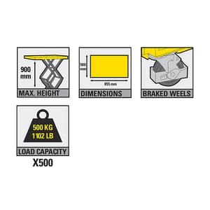 Stanley 500 Kg Load Capacity Hydraulic Table Lifter, SXWTI-CTABL-X500