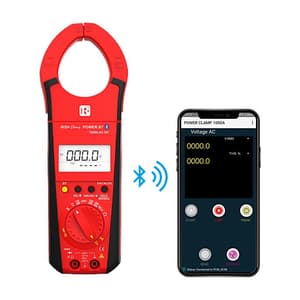 Rishabh 4 Digit / 9999 Counts 3 Phase Power Clamp Meter with Bluetooth, RISH Clamp Power 400A AC/DC