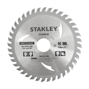 Stanley 4 inch / 110 mm TCT Saw Blade For Wood (40 Teeth), STA440-IN