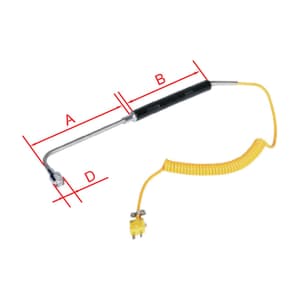 Insize -40°C ~ 400°C K-type PUP spring wire Surface Thermocouple (Reticulate Sensor), 0760-SK01