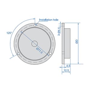 Insize 0 - 5° Level Bubble with Mounting Holes, 4955-5