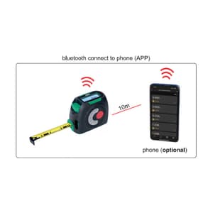 Insize 5 Mtr Digital Measuring Bluetooth Tape with 40 Mtr Laser Distance Meter, 9563-C40