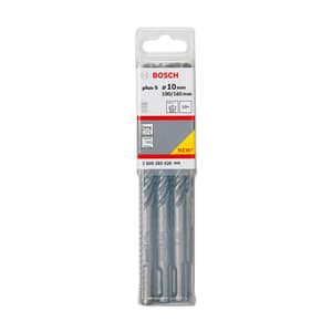Bosch 10 x 165 mm SDS Plus-5X Hammer Drill Bits (Pack of 10 Pcs), 2 608 585 626