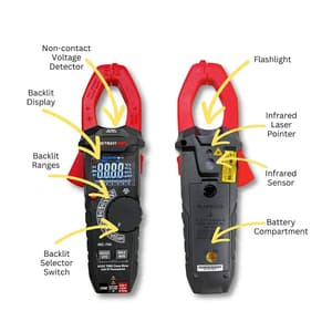 Metravi 6000 Count / 1000A Digital TRMS AC Clamp Meter With IR Thermometer, PRO IRC-600