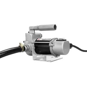 Groz 12V DC Base Mount Electric Diesel Pump With Manual Nozzle, EDP/12M/ST